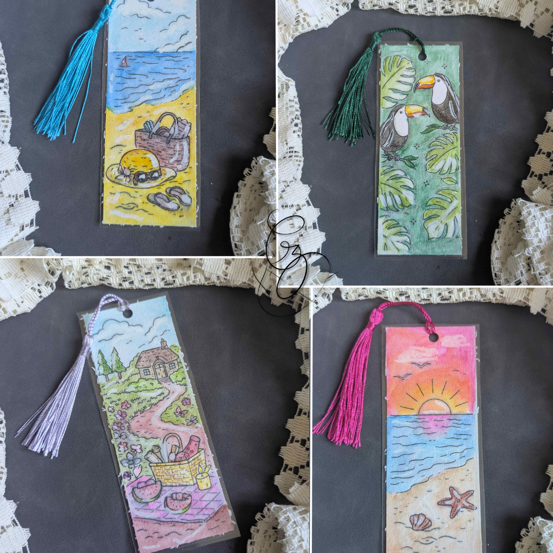✨ Marque-pages plastifiés – Collection douceur, nature & cosy
