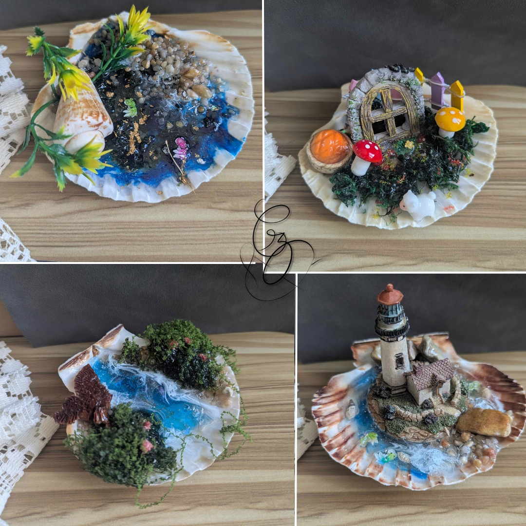 ✨ Dioramas miniatures en coquille Saint-Jacques