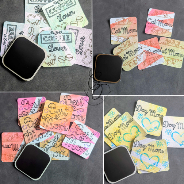 🧲 Magnets artisanaux à l'aquarelle – 5x5 cm