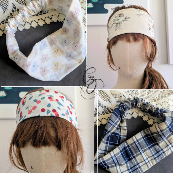 🌸 Bandeaux en coton faits main – Ajustables & confortables