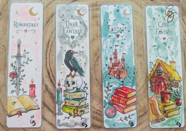 Marque-page aquarelle – Collection « Genres Fantasy »
