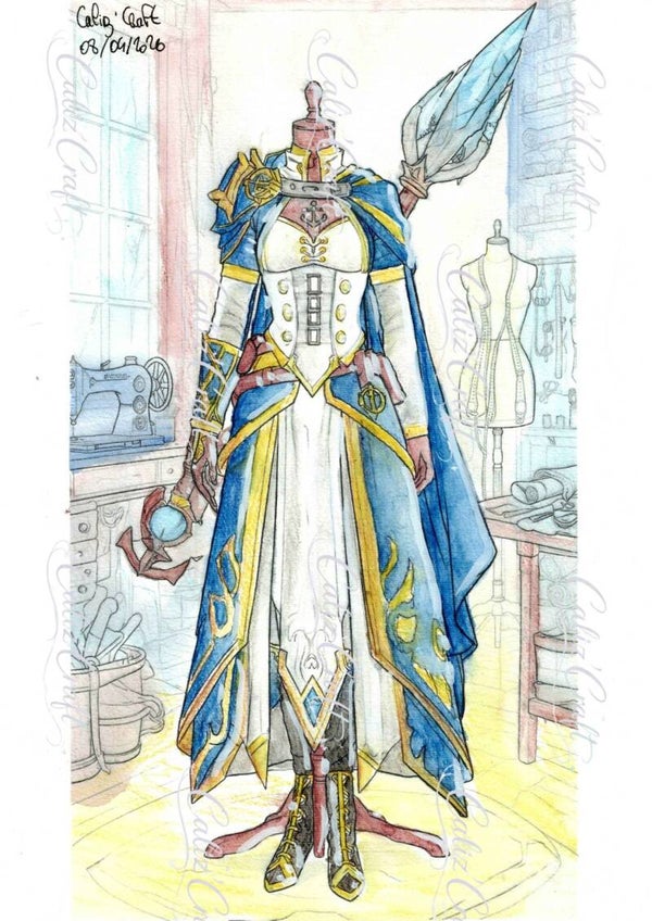✨ Print A4 – Costume de Jaina Proudmoore dans un atelier de couture