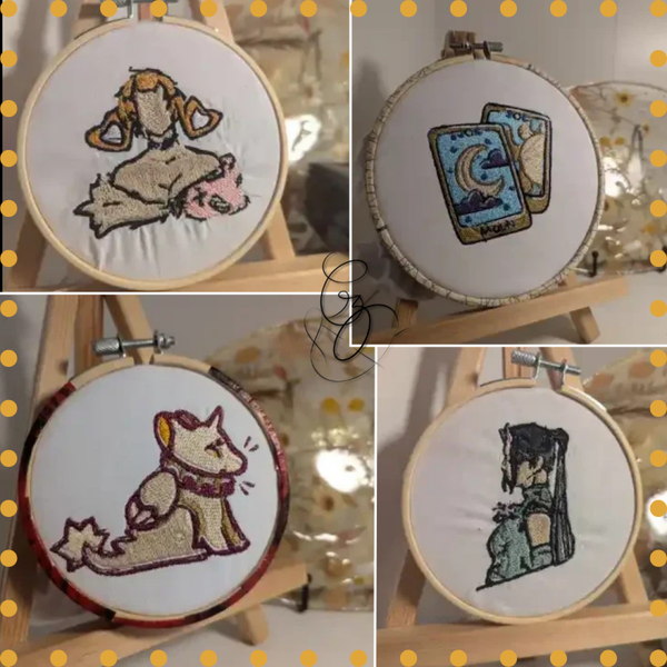 🔮✨ Tableaux brodés – Figures mystiques & ésotérisme