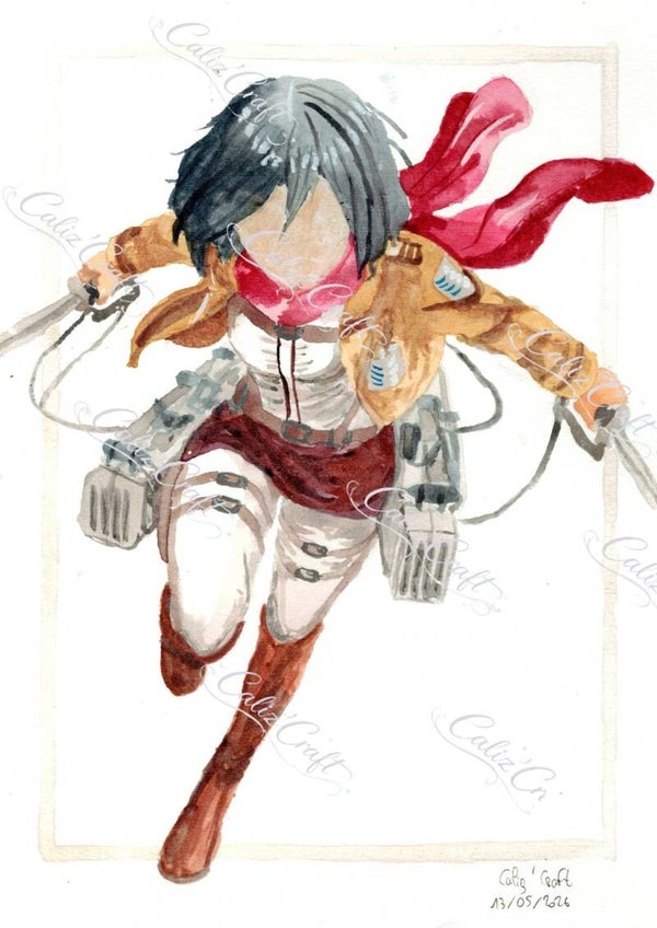 ⚔️ Print A4 – Mikasa inspirée de SNK