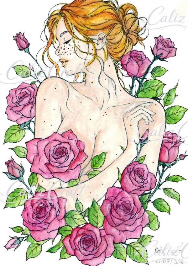 Print aquarelle – « Rose Éternelle »