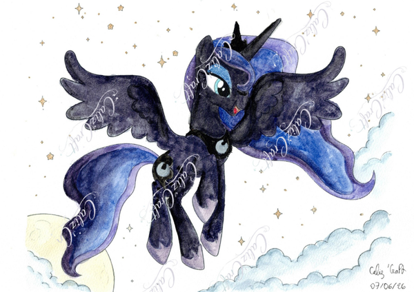 Print aquarelle – « La Souveraine de la Nuit »