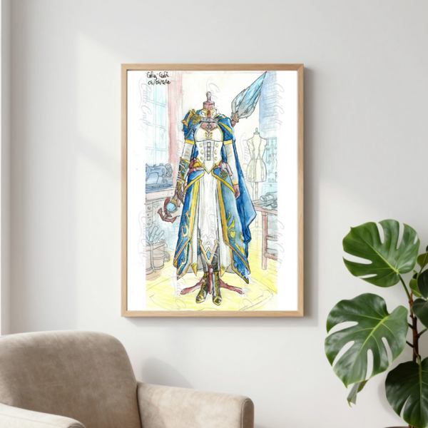 ✨ Print A4 – Costume de Jaina Proudmoore dans un atelier de couture