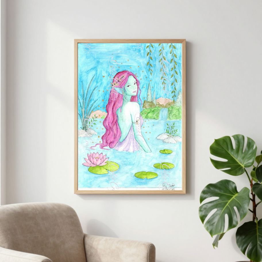 🪷 Print A4 – Naïade au lotus
