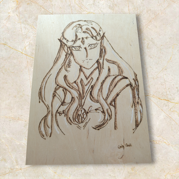 Pyrogravure : Druidesse