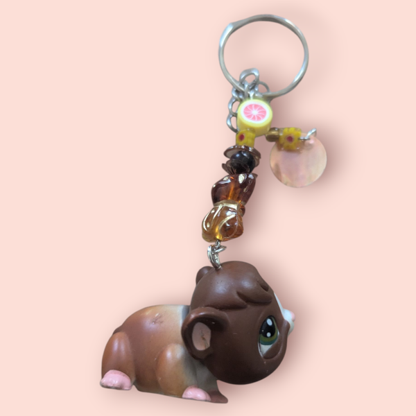 Porte clefs animal - Hamster marron