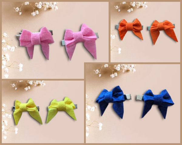 Barette Mini Sailor en feutrine x2