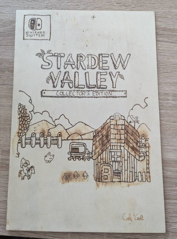 Pyrogravure : Jaquette Stardew Valley