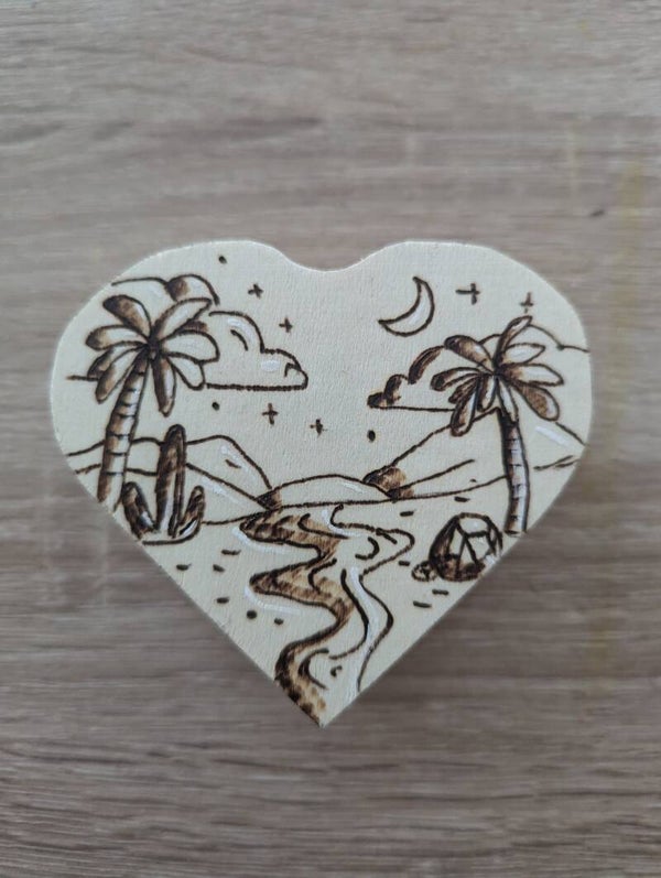 Boîte coeur : Oasis