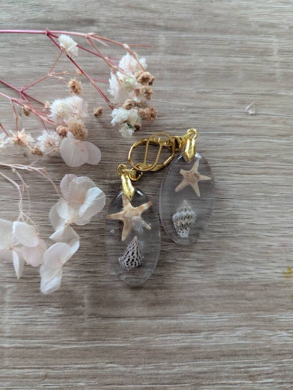 Boucles d'oreilles en résine