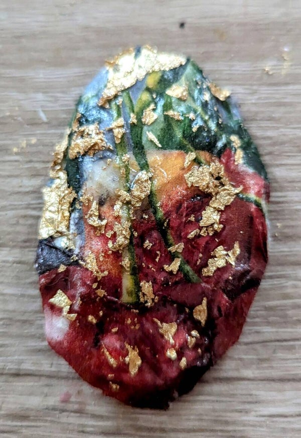 Coquille d'huître décorée