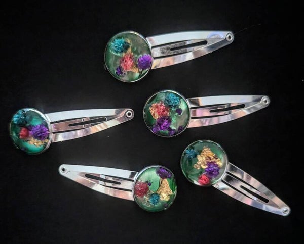 Barrette résine : Florales