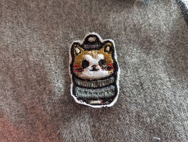 Écusson brodé - Chat bonnet 2