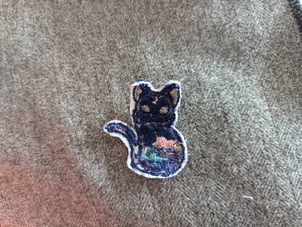 Écusson brodé - Chat cosmique
