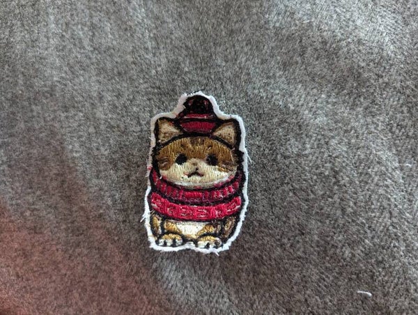 Écusson brodé - Chat bonnet 1