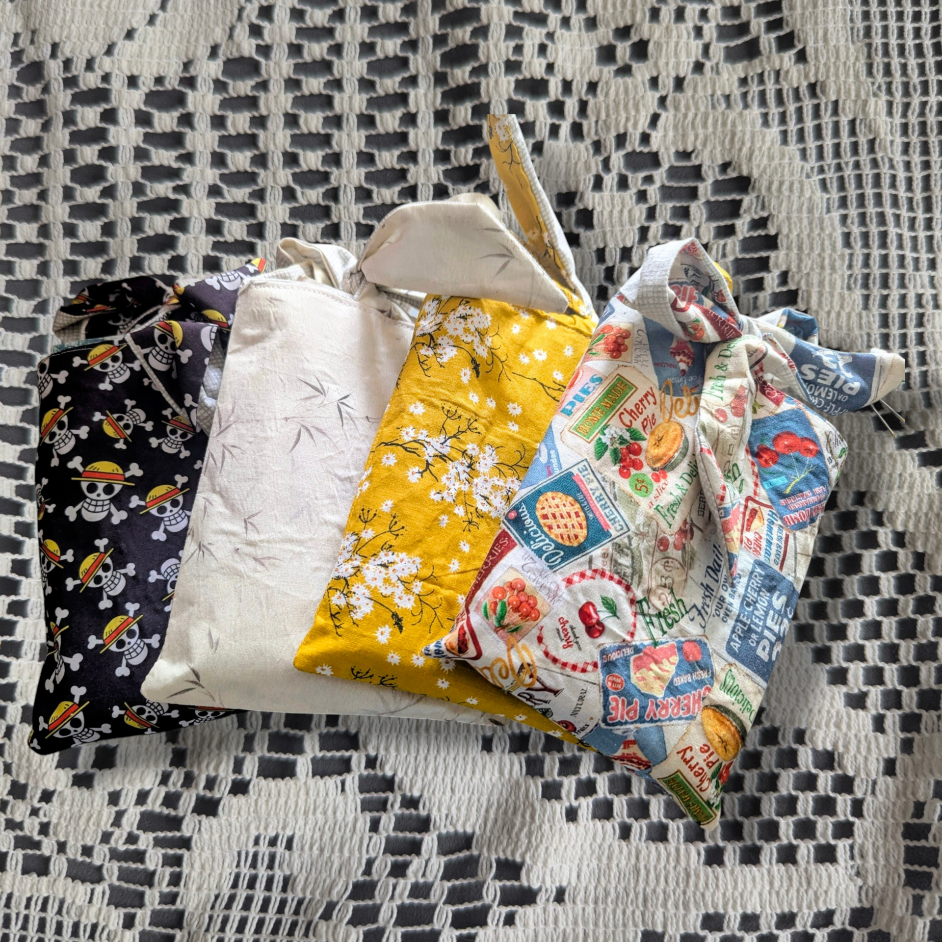 📚 Étui à livre format poche – fermeture nœud 🎀