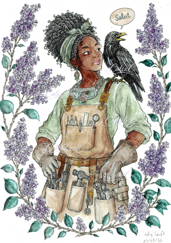 Kuria – L’Échoppe d’inventions | Aquarelle originale