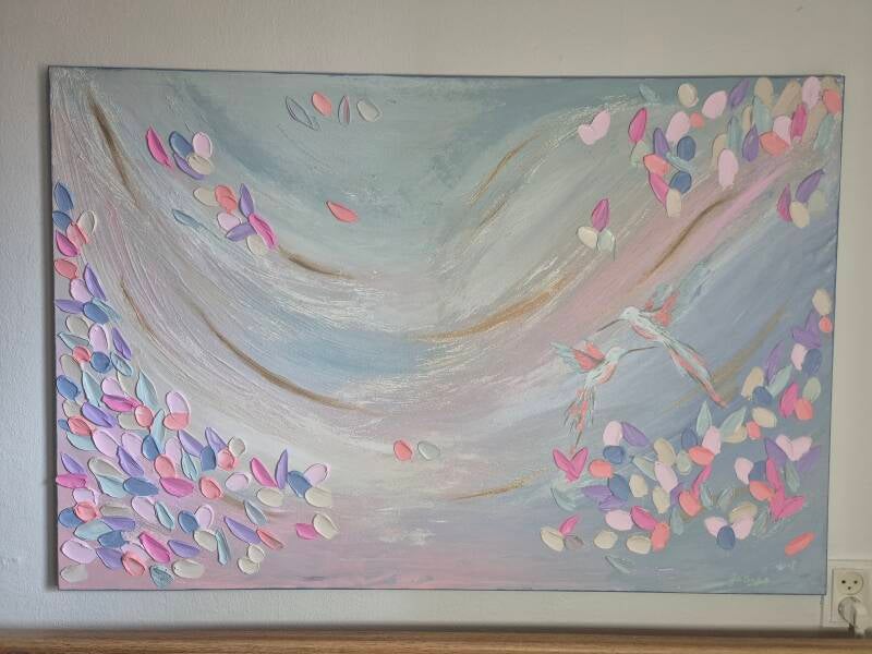 "Pastel with a touch of gold" 80x120 €550