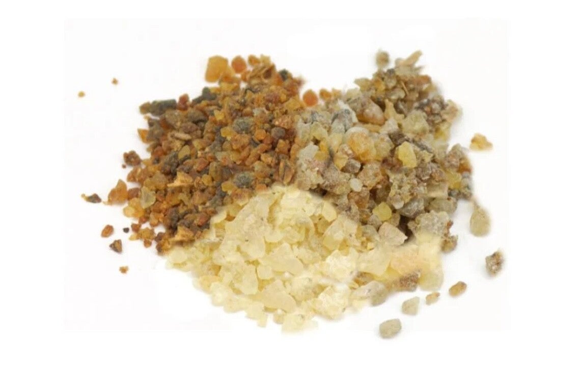 Frankincense, Myrrh & Copal Gold Resin Blend 1oz