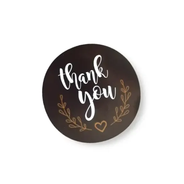 12 cadeaustickers - Thank you - Stickervel