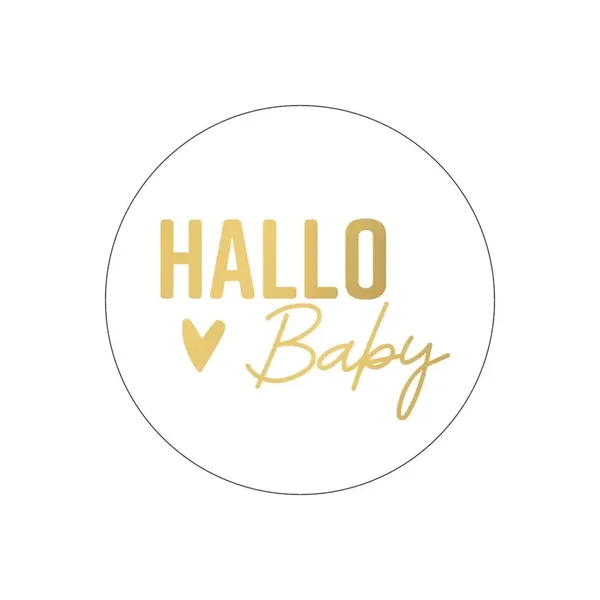 10 Cadeaustickers - Hallo baby