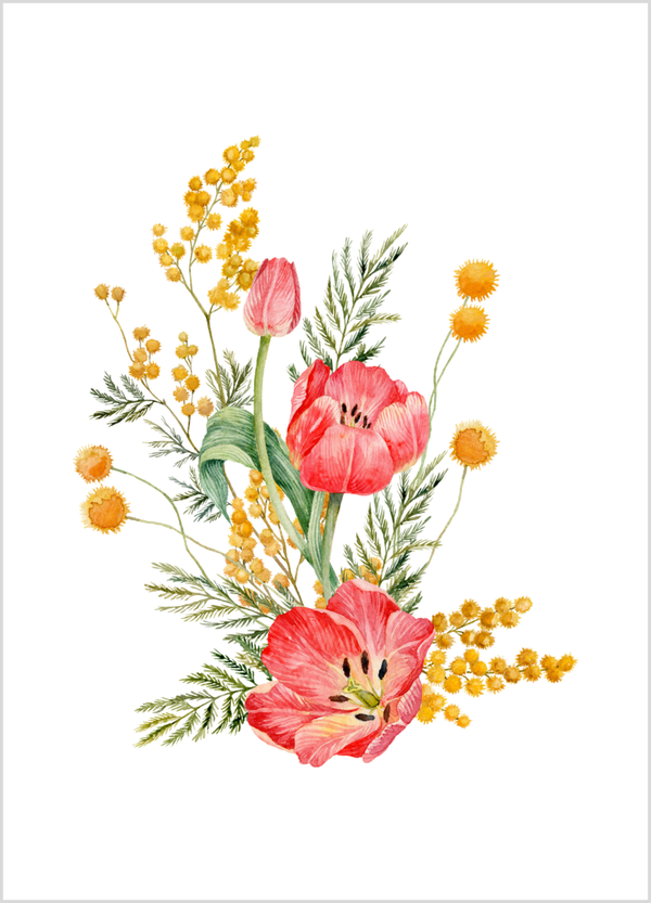 Wenskaart wilde bloemen