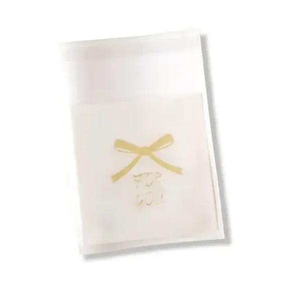 Traktatiezakjes | Gouden Strik | 7x7 cm | 30 Stuks