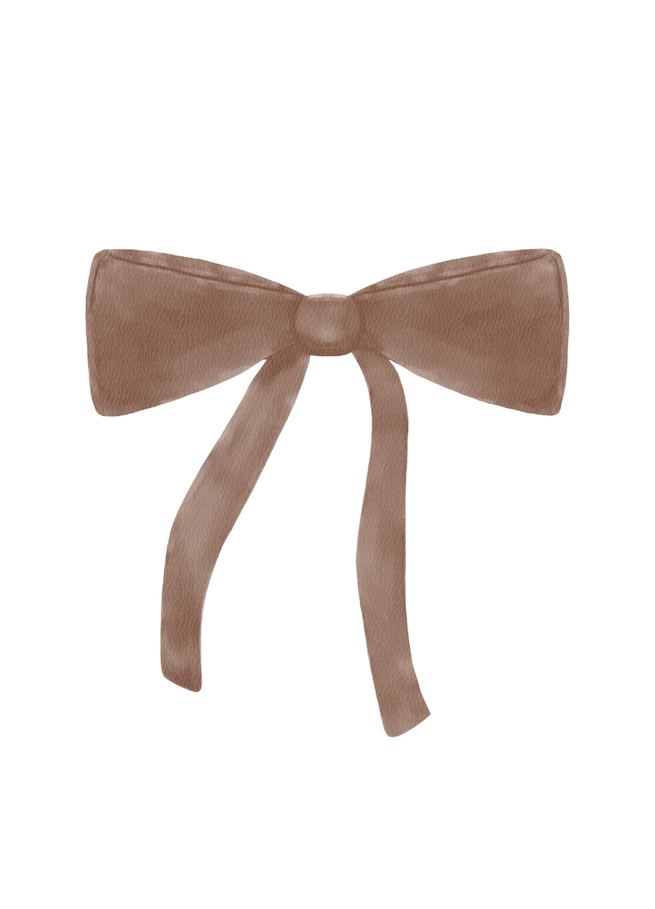 Blanco kaart met bruine strik