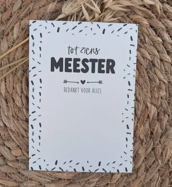 Kaart meester- tot ziens
