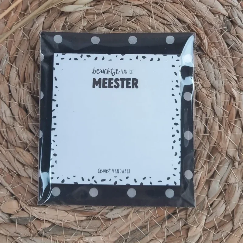 Berichtje van de Meester – Post-it Blokje