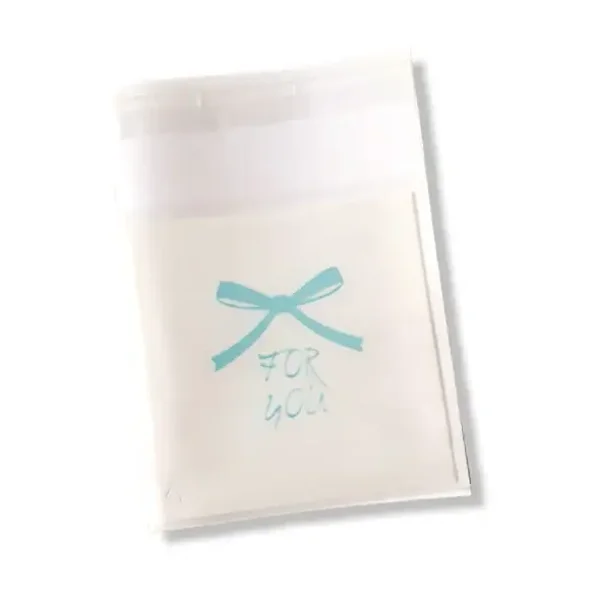 Traktatiezakjes | Blauwe Strik | 7x7 cm | 30 Stuks