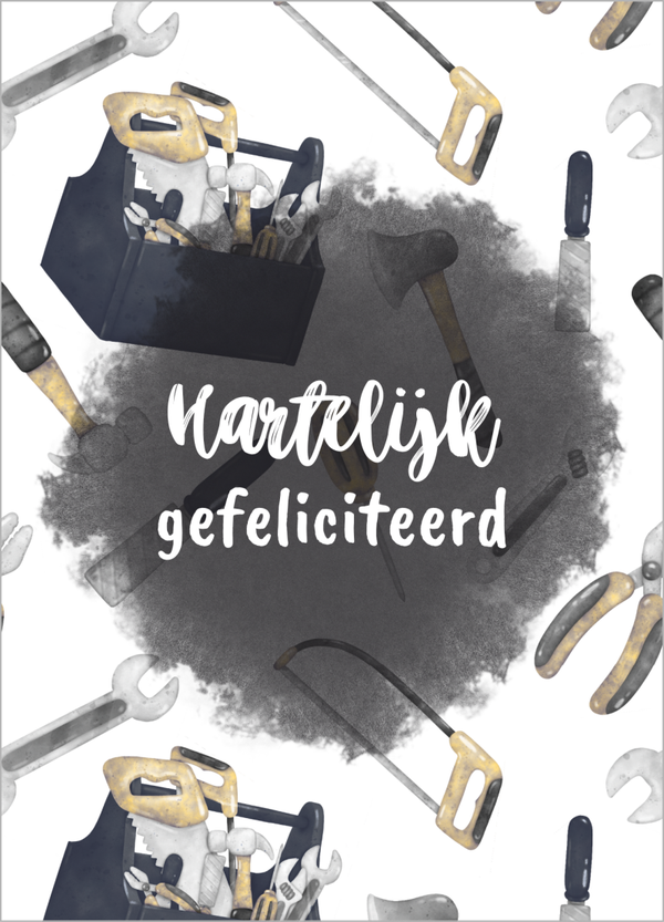 Wenskaart verjaardag - Gereedschap