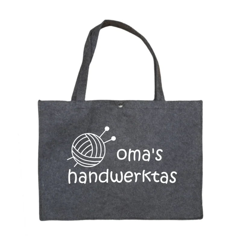 Oma's handwerktas- Vilten tas