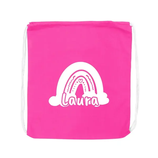 Trekbandtas met naam - Regenboog