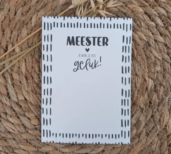 Kaart- meester ik wens je veel geluk