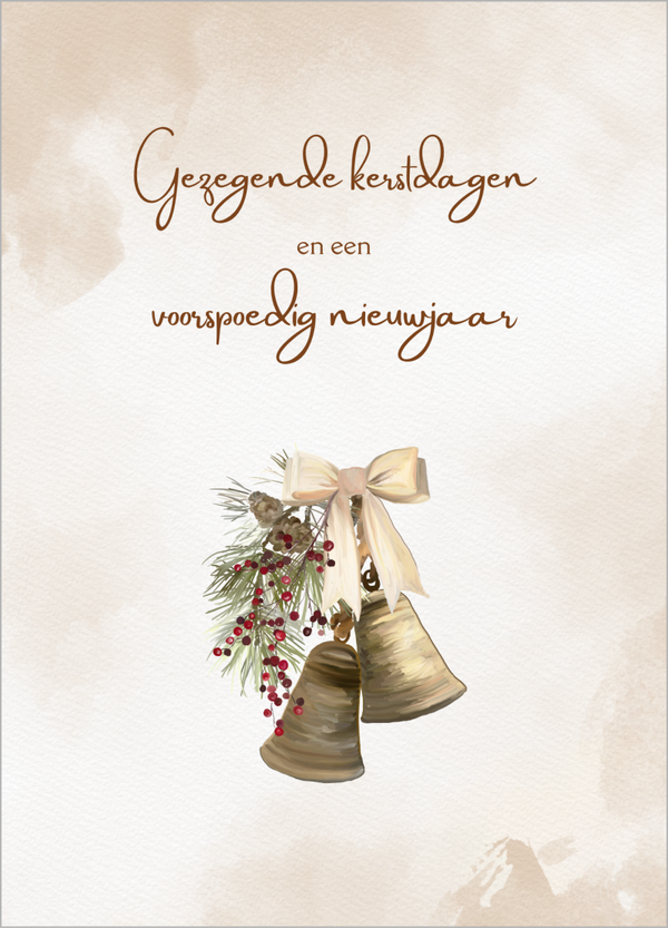Wenskaart gezegende kerstdagen- chocolademelk