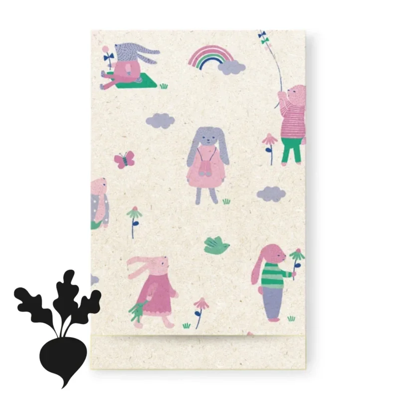 10 cadeauzakjes - Konijntjes lila tinten