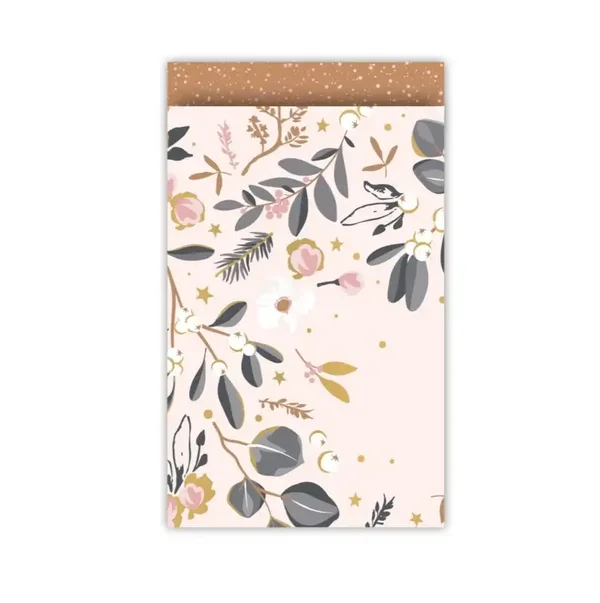 10 cadeauzakjes - Bloemdesign roze