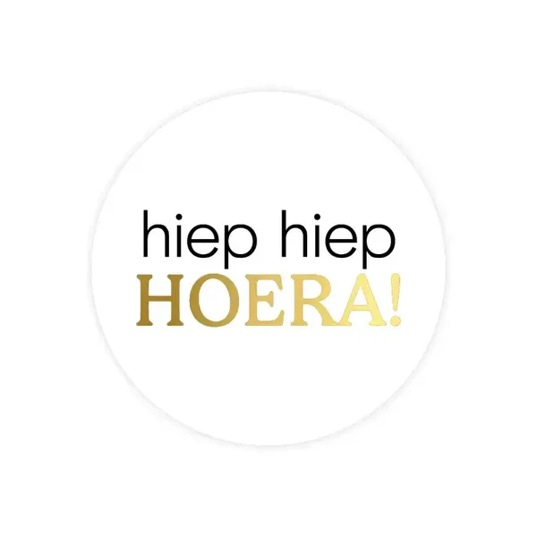 10 cadeaustickers - Hiep hiep hoera