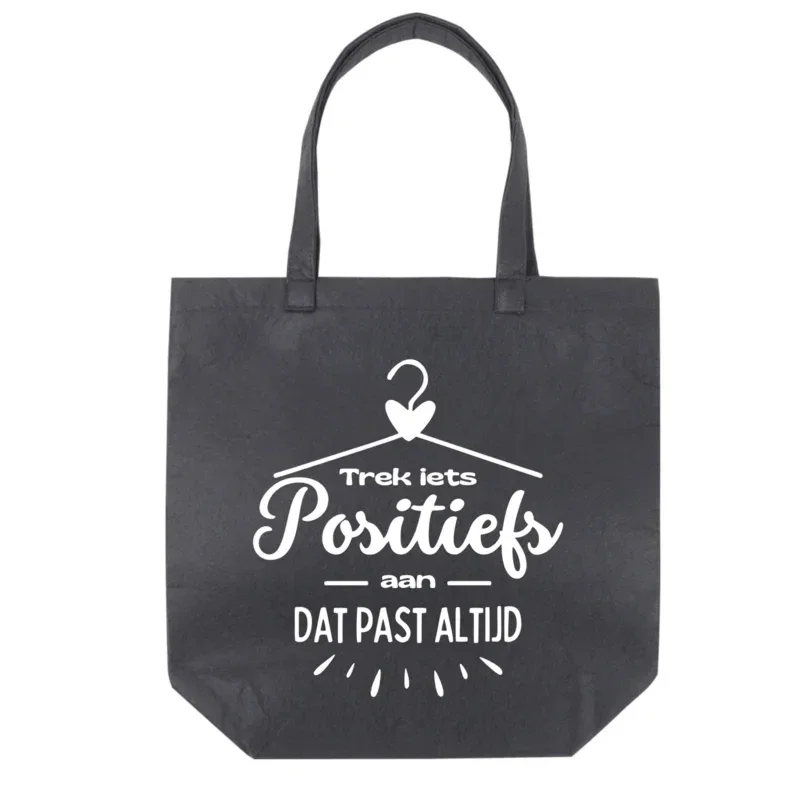 Trek iets positiefs aan- Vilten tote bag