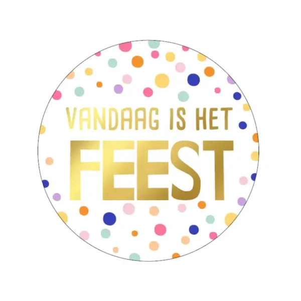 10 Cadeaustickers- Vandaag is het feest