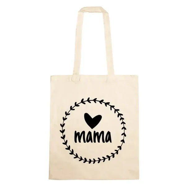 Katoenen tas - mama hartjeskrans