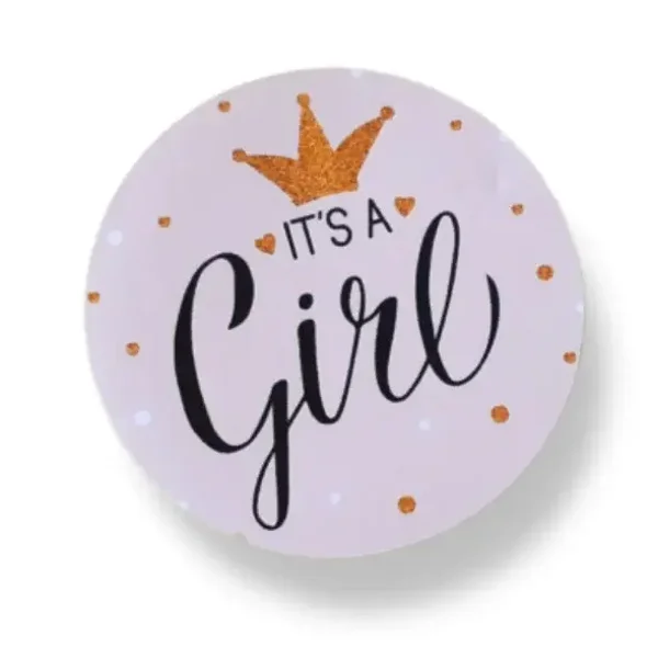 12 cadeaustickers - It's a Girl - Stickervel