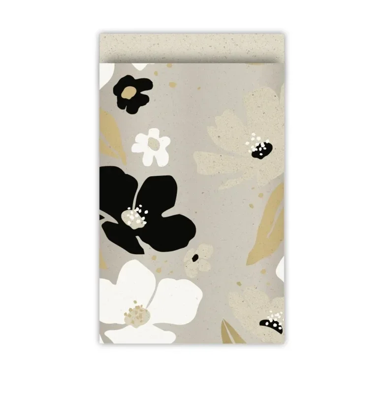 10 cadeauzakjes - Bloemdesign natureltinten