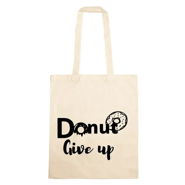 Katoenen tas- Donut give up