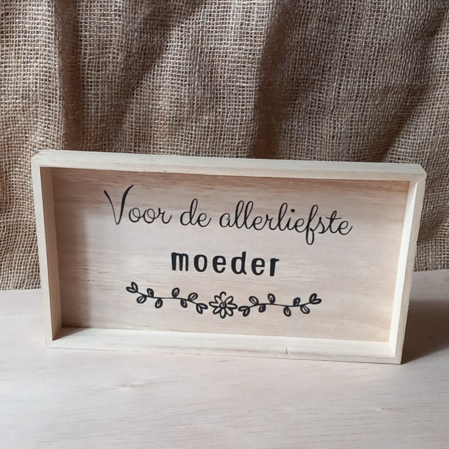 Dienblad klein- Voor de allerliefste moeder